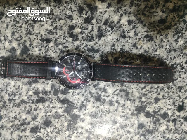 ساعه كاسيو للرجال بمينا وأسوار من الجلد