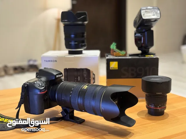عدة تصوير احترافية كاملة Nikon D800 مع عدسات وفلاش