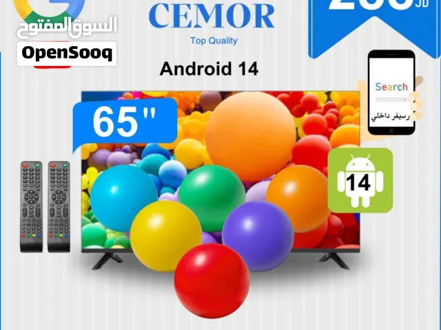 شاشة سيمور 65 إنش سمارت أندرويد 15 4K ultra hd بلوتوث أوامر صوتية رسيڤر داخلي بسعر مميز جداً