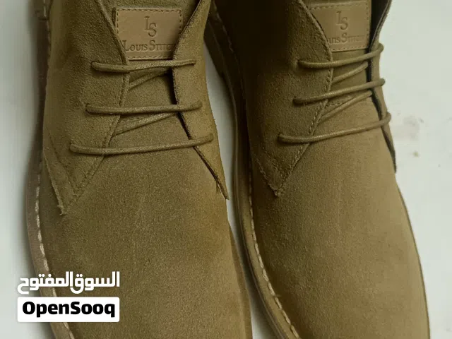 Louis stitch suede leather shoes