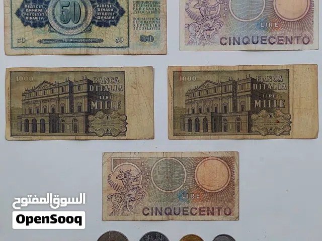 لهواة عملات إيطالية وراقية معدنية