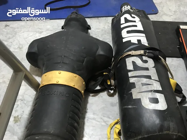 مجسم ملاكمة سيلكون مواصفات دوليه + كيس ملاكمة جلد ثقيل 180 سم +عجل شد عضلات المعدة والصدر