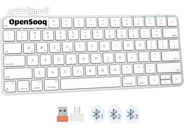 Meetion K210 ikey 2.4G Wireless & Bluetooth Ultra-thin Keyboard -White  لوحة مفاتيح لاسلكية