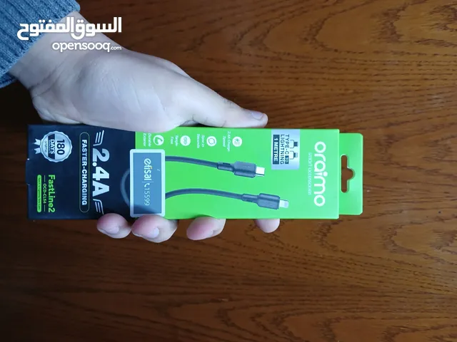 متاح كابل oraimo  الاصلي ضمان اتصال  كابل type -c  في ايفون ( LIghtning )