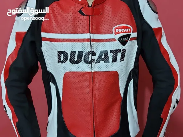 Ducati Corse Motorcycle Motorbike Racing Leather Track Jacket Including CE Armours Installed