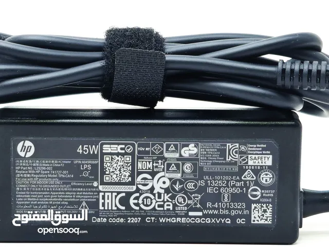 شاحن لاب توب hp اصلي الموديلات الحديثه بقدره HP - 45W 19.5V 2.31A 3.0mm Blue