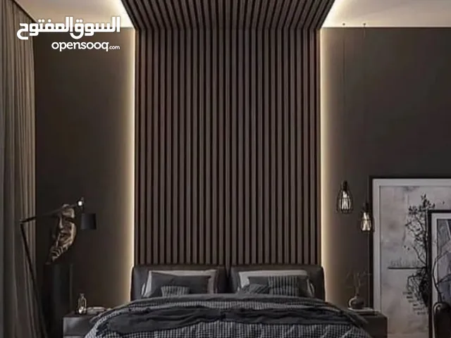 ديكور منزلي بديل الخشب بديل الرخام خلفيه شاشة تلفزيون صنعاء