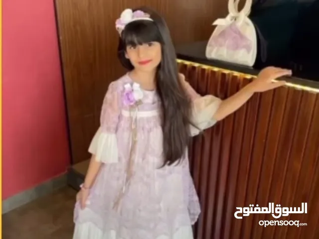 فستان بنات فخم جدا للمناسبات والعيد مع الشنطة والتاج