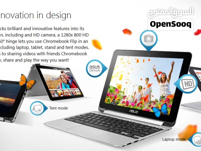 ASUS Touch Screen 360 Chromebook 4GBRAM/16GB Storage Best for Education