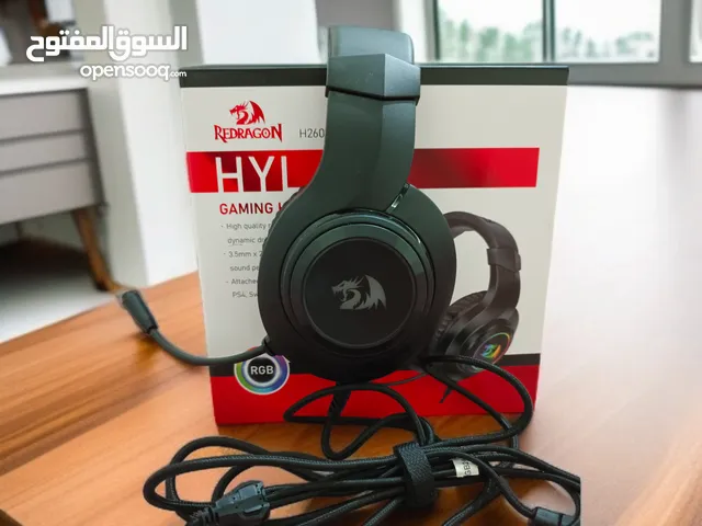 "سماعة Redragon Hylas H260 أصلية للألعاب والموبايل صوت محيطي RGB خفيفة، مريحة، قوية