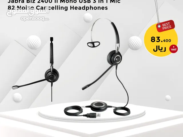 Jabra 2400 II USB Duo CC Wired Call Center Headset for Softphone with Noise Cancelling Microphone,