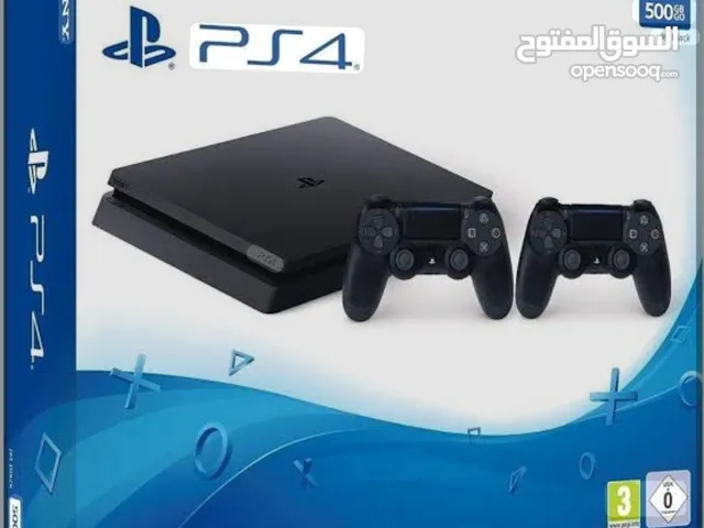 بلاستيشن و لعبتين ماين كرافت و pes2020 و مقود للبيع
