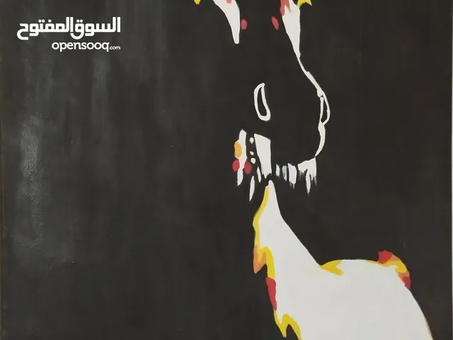 لوحة حصان بأسلوب تجريدي