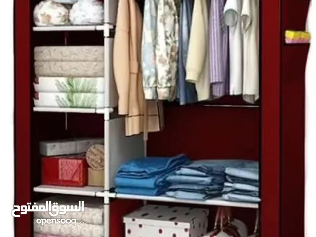خزانة ملابس مصنوعة من القماش والمعدن شكل خارجي للدولاب مناسب مع جميع أنواع الأثاث الابعاد: الطول 105