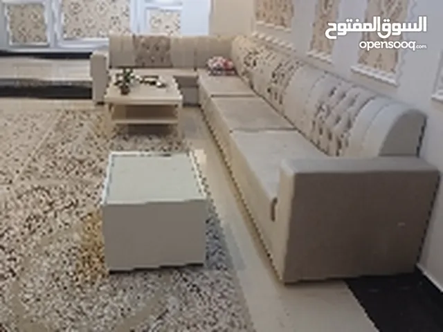 8-seater sofa with a wooden table