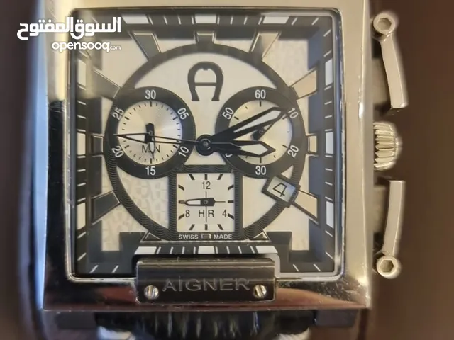 Aigner mens leather watch