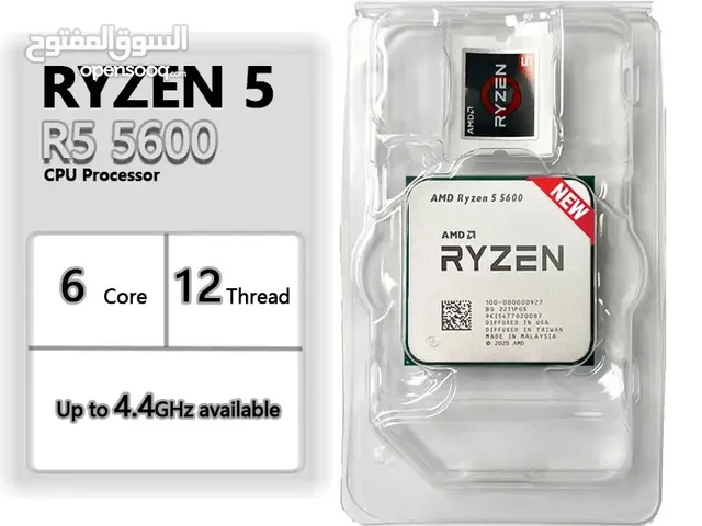New AMD Ryzen 5 5600 R5 5600 3.5 GHz 6-Core 12-Thread CPU  7NM L3=32M