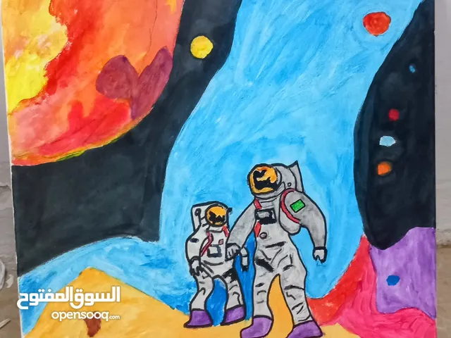اللوحات للبيع وأي رسمه حاب/ة اني أرسمها لك