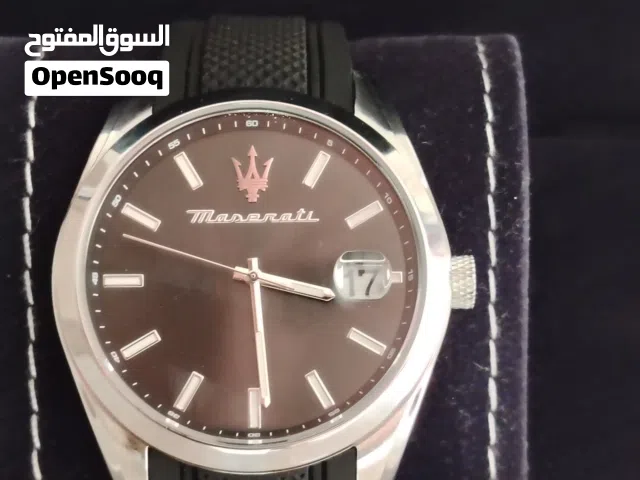 Maserati classic black ( New ) مكفولة من أبو شقرة لمدة عامين علامة مازيراتي للساعات