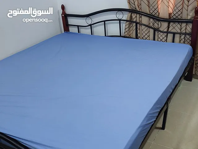 Queen size metal bed with matress