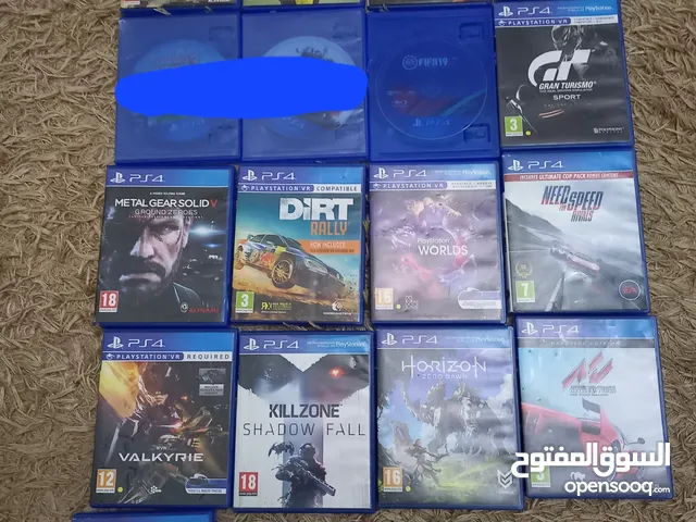مجموعة دسكات ps4 للبيع بحالة ممتازة