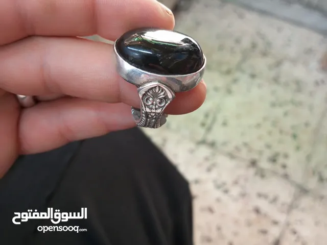 خاتم فضه يمني وزن الثقيل 25 غ نخب اول تفصيل هاند ميد عن القطعه ما لها اخت مرص الحجر عقيق طاقه فل