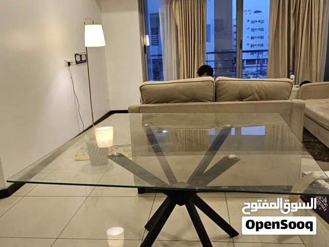 Square Glass Top Dining Table for Sale