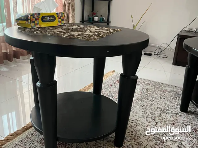 Coffee table set of three walnut brown