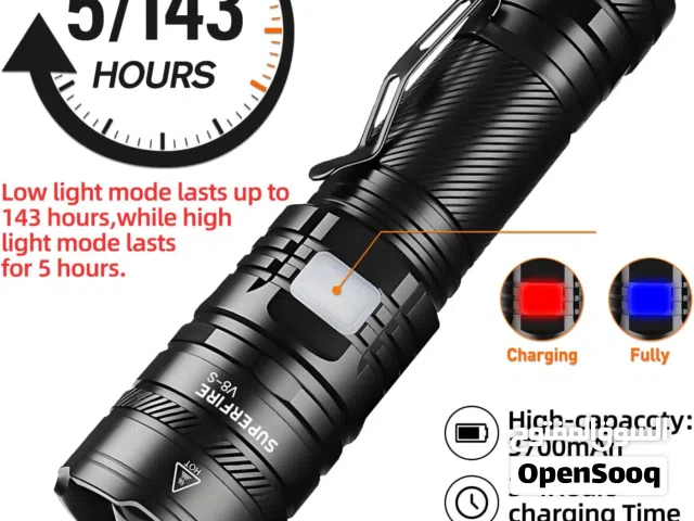 عرض على المصباح superfire Rechargeable Flashlight سابقا 15 ريال حاليا 9.9 ريال وضمان سنة