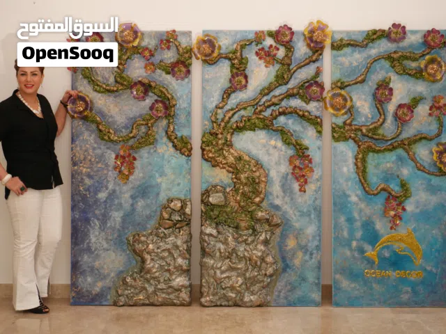 قطع فنية ثلاثية من الرزين – فخامة وأناقة بمقاس 240 × 180 سم  3D Resin Art – Luxury and Elegance in 2