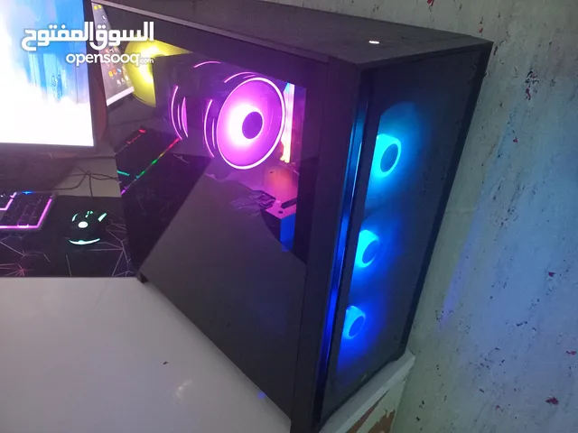 pc gaming . الواصفات: i7 10700f rx 7700xt ram 32 ddr4 بسرعه 3733hz ssd mv2 500gb للنظام و 1000gb