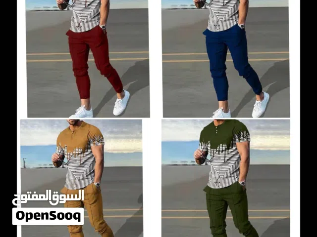 طقوم رياضية خامة قطنية  المقاسات L_xl_2xl_3xl  موضحة على الصور