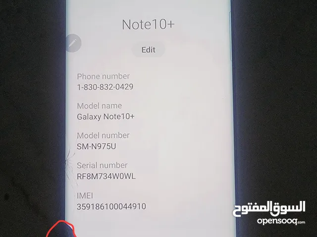 Samsung Galaxy Note 10 Plus 256 GB in Irbid
