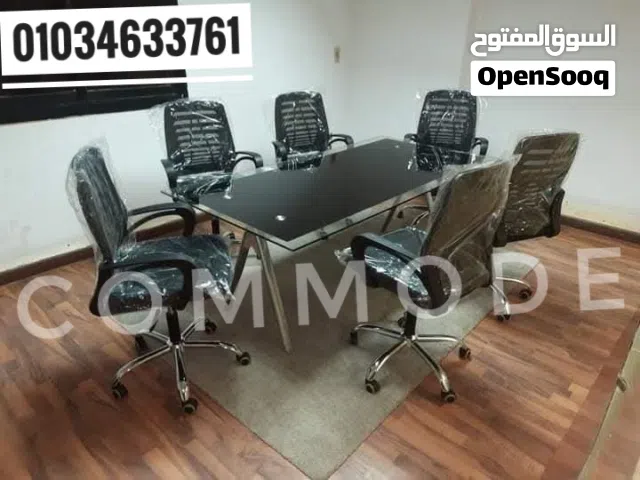ترابيزة اجتماعات /زجاج سيكوريت مقاوم للكسر /ميتينج طاوله /اثاث مكتبي meeting room