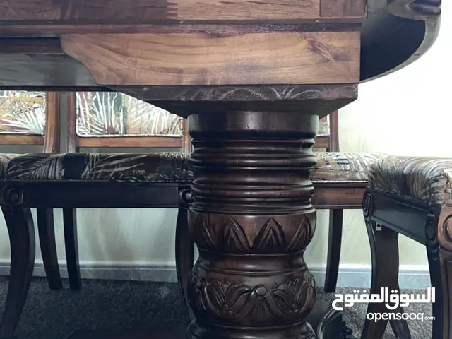 طاولتي سفره مزخرفه يدوي خشب زان
