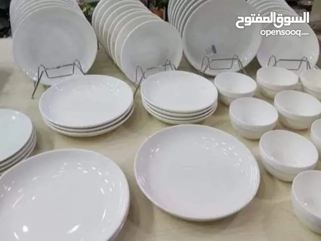 طقم سفرة زجاج بورسلان 60قطعة فندقي مميز السعر ناري