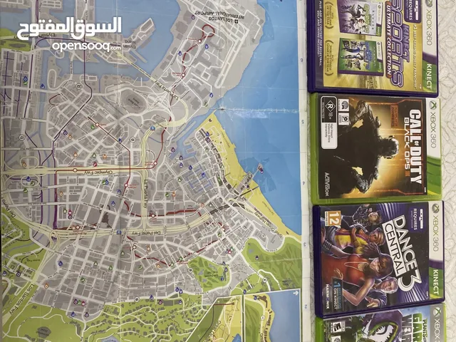 ألعاب Xbox اصلية مستعمل و جديد مع خريطة gtav