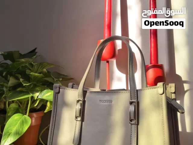 VINCCY: GRAY-BROWN-ISHA HAND BAG/CROSS BAG