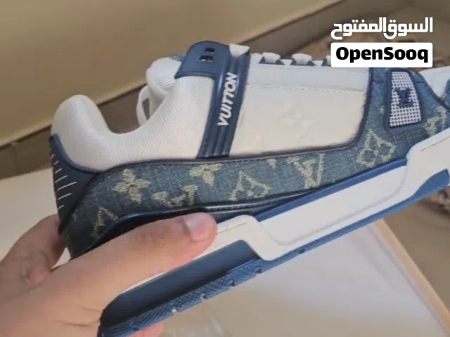 Louis Vuitton trainers Monogram denim white and blue