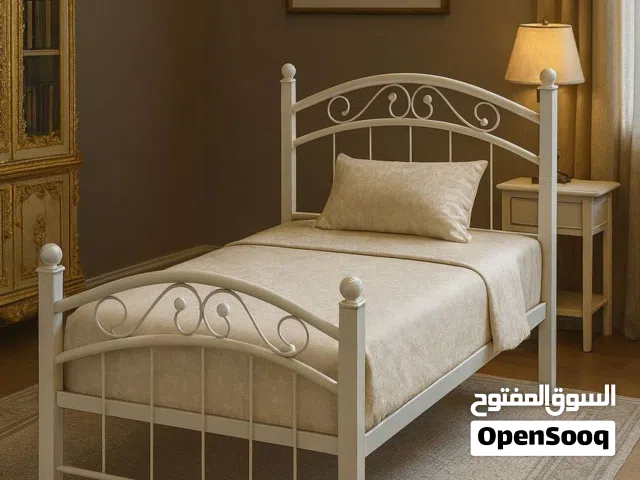 سرير حديد عراقي ذو متانه عاليه تقليد الماليزي بسعر 125لف قياس (190*90) سم توصيل بغد
