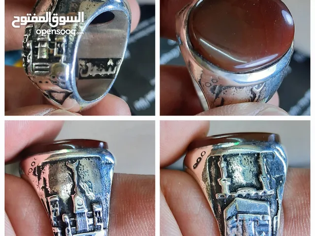 مجموعة مميزة من خواتم الفضة الخالصة احجار طبيعية احجار عقيق، ياقوت، فيروز، اوبال، مازونايت، زفير،
