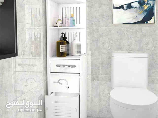 نقدم لكم منظم لاغراض الحمام فوم. يحتوي على رفوف علوية و مكان لوضع الورق النشاف و سلة متعددة