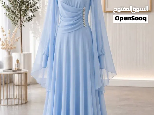 فستان سهره و حفلات بنفع للمحجبات متوفر بأربع ألوان