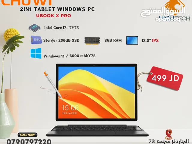 CHUWI UBOOK XPRO 2 IN1 Intel i7-7Y75-8RAM-256GB SSD-13.0"IPS-5000mAh Tablet-تابلت تشوي وندوز كور اي7