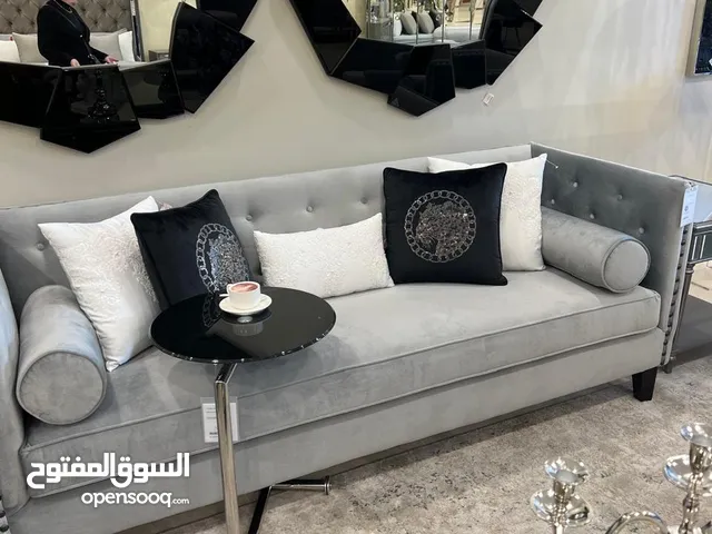 طقم كنب رمادي جديد غير مستعمل من ميداس