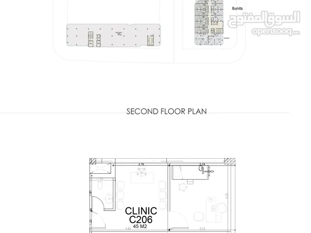 45 m2 Clinics for Sale in Mansoura Other