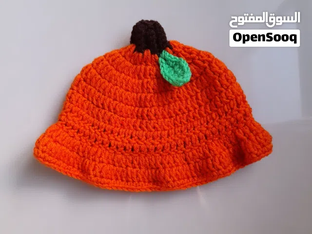 handmade crochet pumpkin bucket hat adult size soft cotton