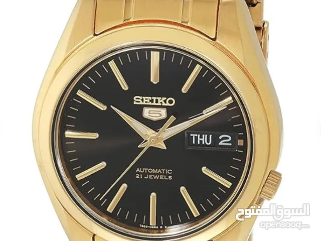 SEIKO 5 GOLD WITH BLACK DIAL (AUTOMATIC)