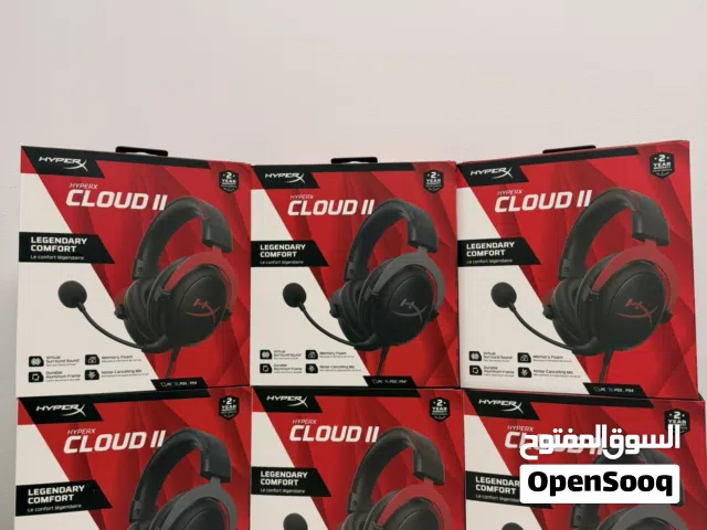 للبيع سماعات HYPER X CLOUD II  بلونين الاسود و الاحمر