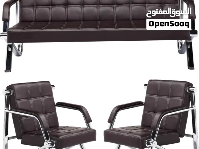 طقم مكتبي من الجلد سعة خمسه أشخاص يوجد شحن للولايات والمحافظات وجميع أنحاء السلطنه sofa sitting صوفا